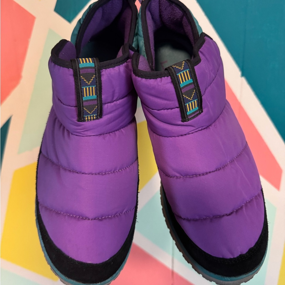 L.L. Bean Purple Quilted Slip-On Winter Shoes
